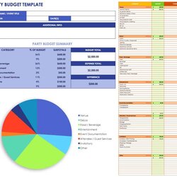 Eminent Free Event Budget Templates Template Party Simple Planner Plan Categories