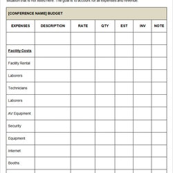 Event Budget Template In Google Docs Sheets Ms Excel Templates Word Free