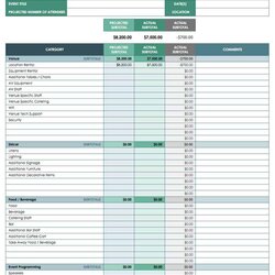 Fine Free Event Budget Templates Template Planning Worksheet Conference Simple