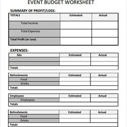 Wonderful Word Templates Event Budget Excel Formats