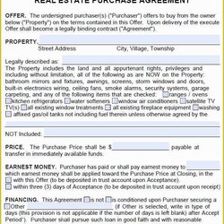 The Highest Standard Free Real Estate Sales Agreement Template Of Purchase Contract Form Land Simple