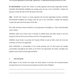 Swell Purchase Agreement Real Estate Templates At Template