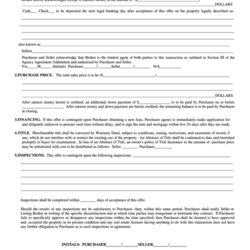 Super Real Estate Purchase Agreement Template Printable Download Page Thumb Big