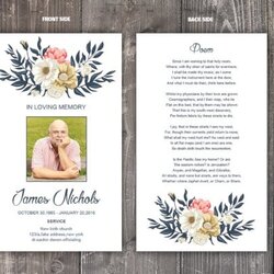 High Quality Funeral Prayer Card Templates In Word Template Cards Sample Vintage