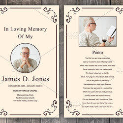 Matchless Funeral Remembrance Cards Template