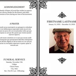 Best Printable Memorial Card Templates For Free At Cards Prayer