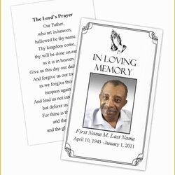 Peerless Free Printable Funeral Prayer Card Template Of Business Shop Cards Memorial