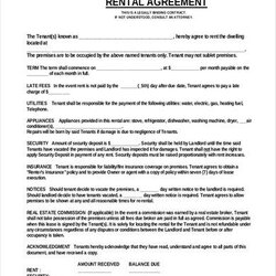 Worthy Simple Rental Agreement Templates Free Word Format Download