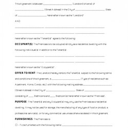 Superlative Editable Free Standard Residential Lease Agreement Template Notarized Rental Example