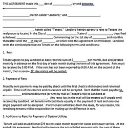 High Quality Blank Lease Agreement Free Printable