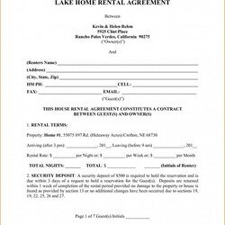 Outstanding Printable Rental Agreement Template Business House