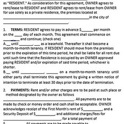 Basic Rental Agreement Template Templates Being Agreements