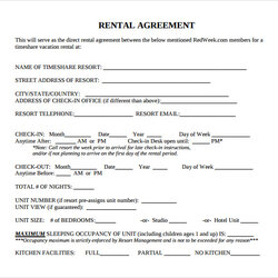 Printable Rental Agreement Template Templates Free Download Standard