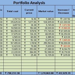 Portfolio Analysis Excel Template With Copy Data Pro Securities