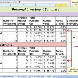 Superior Investment Portfolio Spreadsheet Throughout Sample Excel Stock Fresh