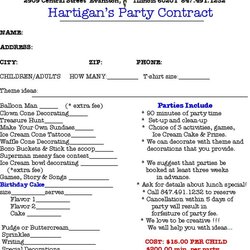 Exceptional Party Planner Contract Template Google Search Templates