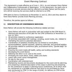 Magnificent Party Planner Contract Template Google Search Event Planning Coordinator