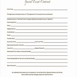 Peerless Party Planner Contract Template In Event Planning