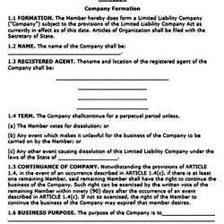 Champion Operating Agreement Template Sample Templates Single Member