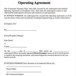 Fine Operating Agreement Samples Template Business Examples Word Example Sample Basic Google Templates Docs
