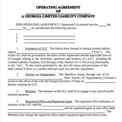 Sterling Free Sample Operating Agreement Templates In Google Docs Ms Word Template Business Doc Through