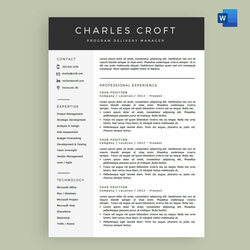 Superb Word Document Resume Templates Page Template Package For Microsoft The Charlie Resumes