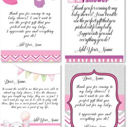 Peerless Free Personalized Baby Shower Thank You Note Generator Cards