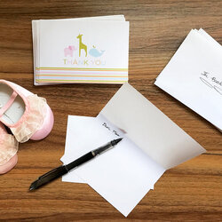 Sterling Baby Shower Thank You Cards What To Write In Card Note Happiest Wording