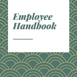 Splendid Easy To Edit Employee Handbook Manual Staff Small Business