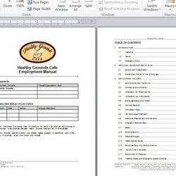 Magnificent Employment Handbook Template For Word Employee Templates Manual Staff Employees Example