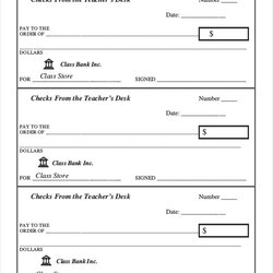 Fantastic Free Check Printing Template Blank From Teacher