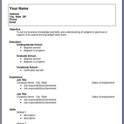 Terrific College Student Resume Template Open Templates Format