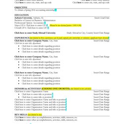 Outstanding College Student Resume Templates Format Template