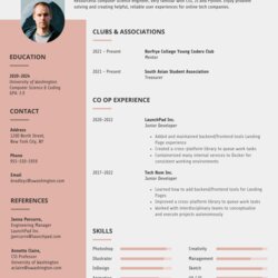 Fantastic Simple College Student Resume Template Templates Resumes Present Minimalist