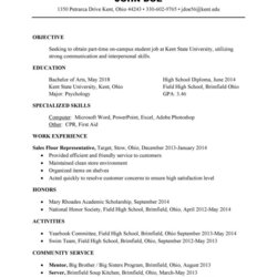 Wonderful College Student Resume Templates Format Template