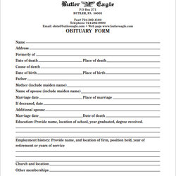 Fantastic Write Your Own Obituary Template Business Mentor Blank Funeral Free Download
