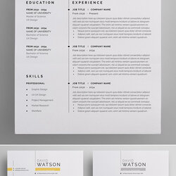 Excellent Modern Attractive Resume Templates Graphics Design Graphic Professional Template Simple