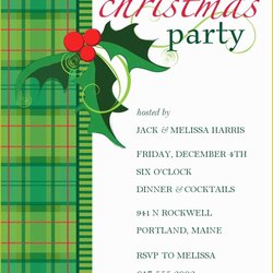Free Christmas Invitation Templates Party Printable Holiday Invitations Dinner Template Invite Formal Wording