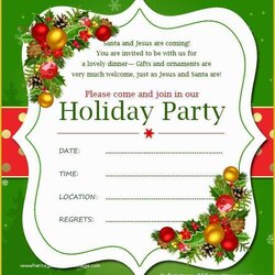 Matchless Free Christmas Invitation Templates Wording Template Holiday Sample Xmas Party Invitations Gift