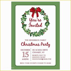 Champion Free Holiday Invitation Templates Word Of Printable Christmas Party Invitations Borders Flyer