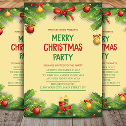 The Highest Quality Christmas Invitation Template Flyer Templates Creative Market