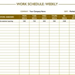 The Highest Quality Work Schedule Templates Free Word Excel Formats Samples Examples Weekly