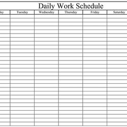 Matchless Download Daily Work Schedule Excel Template Templates Printable