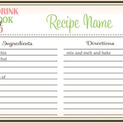 Perfect Cookbook Templates Recipe Book Cards Template Word Ms Menu