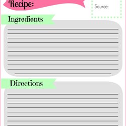 The Highest Quality Recipe Binder Book Templates Cookbook