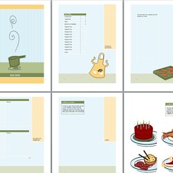 Superb Cookbook Template Recipe Book Templates Word Printable Cover Homemade Examples