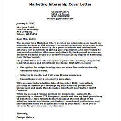 Free Internship Cover Letters Samples In Ms Word Letter Marketing Sample Templates