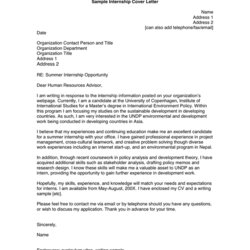 Splendid Internship Cover Letter In Word And Formats Sample Organization Email Let Name