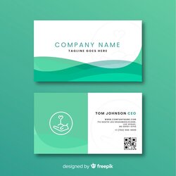 Free Vector Business Card Template Flat Design Ready Print