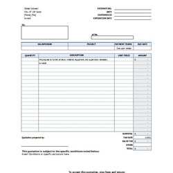 Brilliant Construction Bid Template Proposal Contractor Templates Printable Form Forms Roofing Excel Contract
